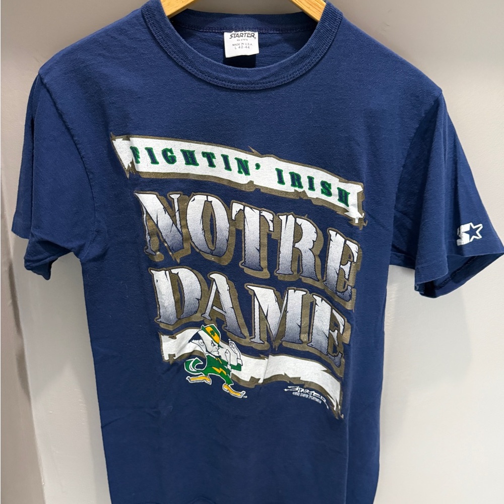 STARTER Navy T‑Shirt with White and Gold Graphic